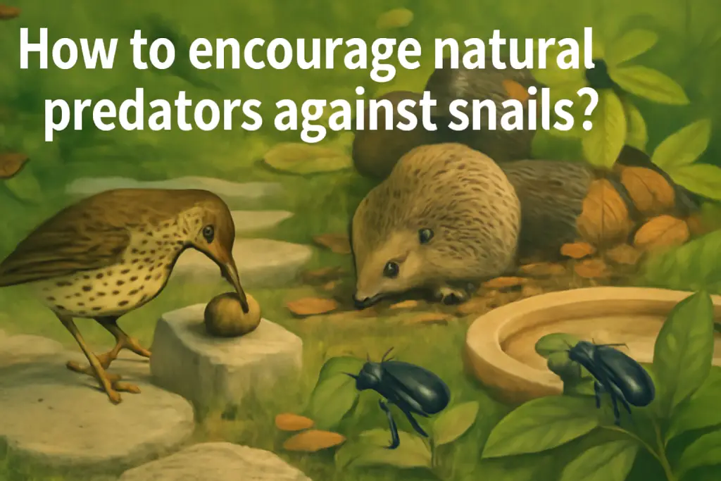 How to encourage natural predators against snails?