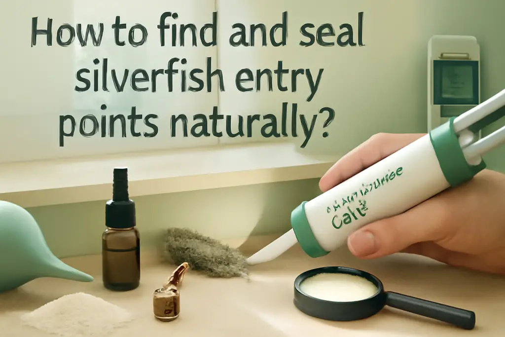 How to find and seal silverfish entry points naturally?