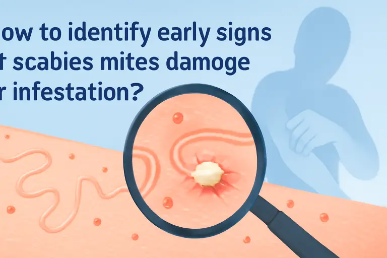 How to identify early signs of scabies mites damage or infestation?