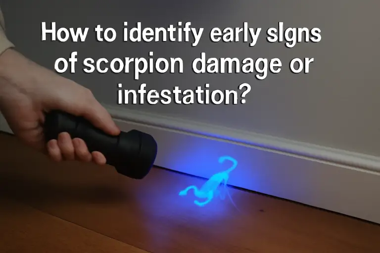 How to identify early signs of scorpions damage or infestation?