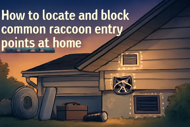 How to locate and block common raccoons entry points at home?