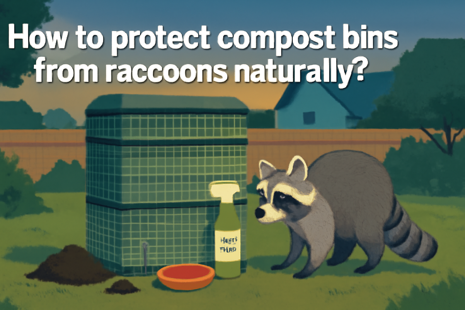 How to protect compost bins from raccoons naturally?