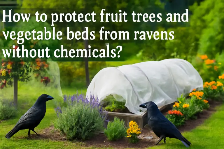 How to protect fruit trees and vegetable beds from ravens without chemicals?