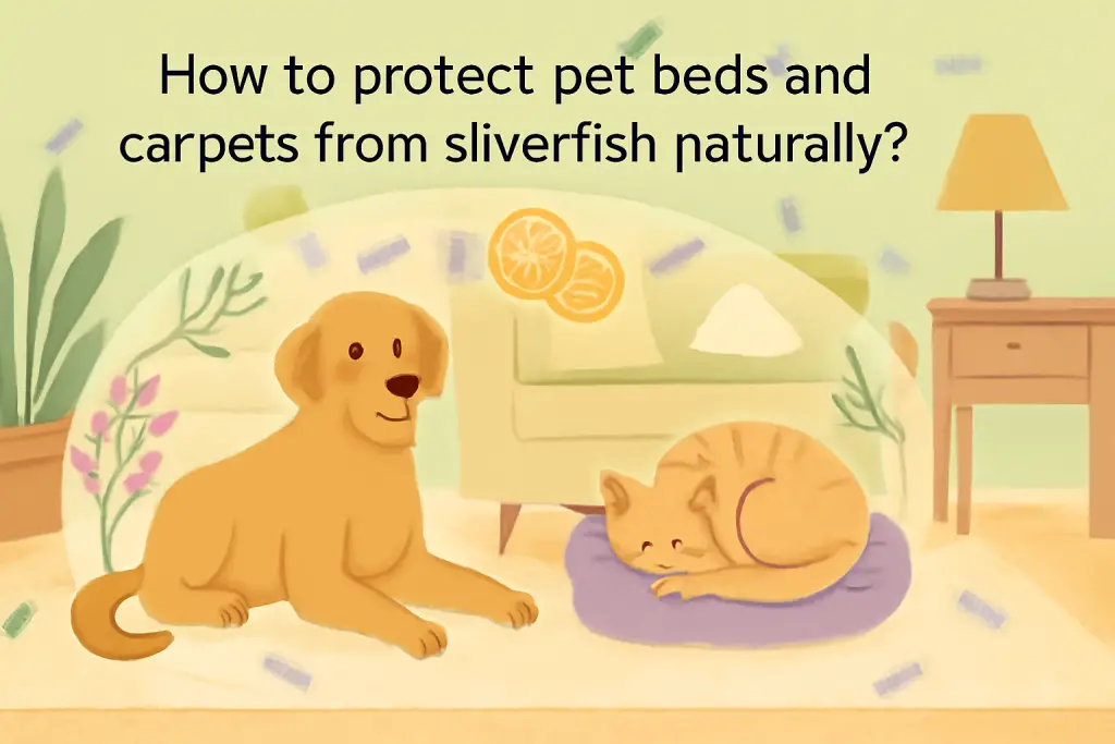 How to protect pet beds and carpets from silverfish naturally?
