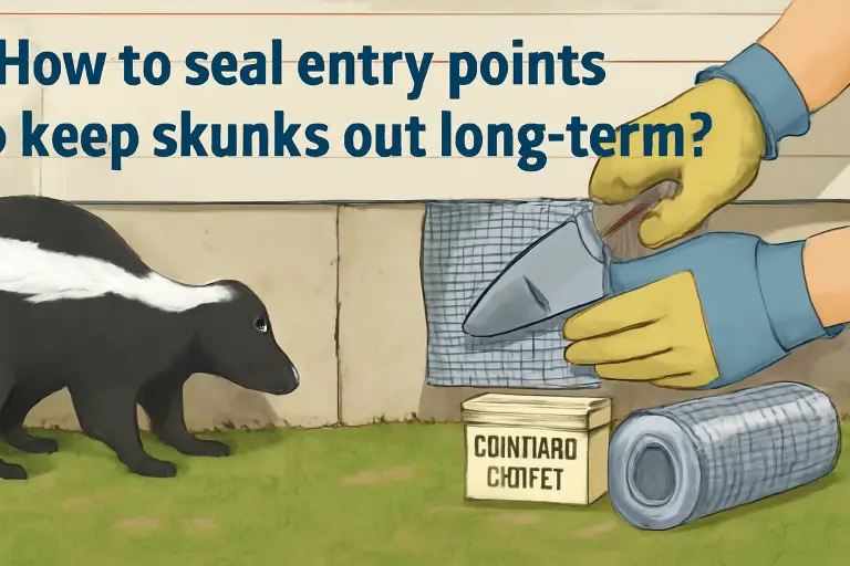 How to seal entry points to keep skunks out long-term?