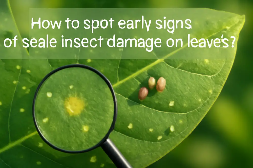 How to spot early signs of scale insects damage on leaves?