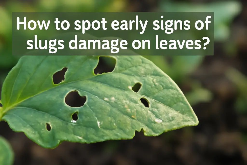 How to spot early signs of slugs damage on leaves?