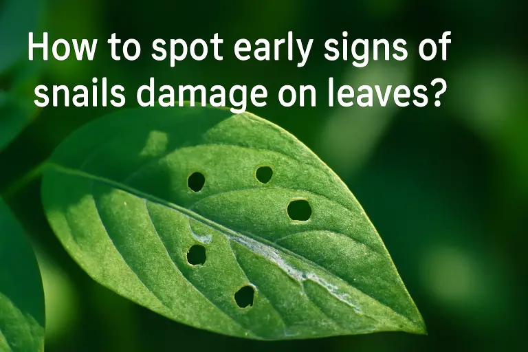 How to spot early signs of snails damage on leaves?