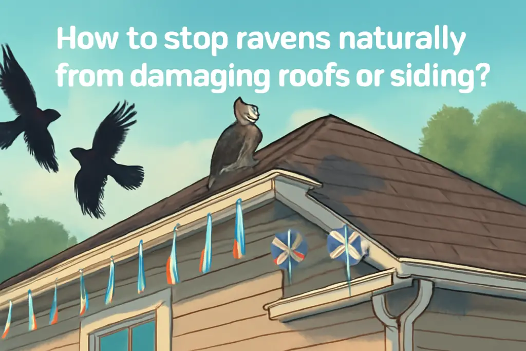 How to stop ravens naturally from damaging roofs or siding?