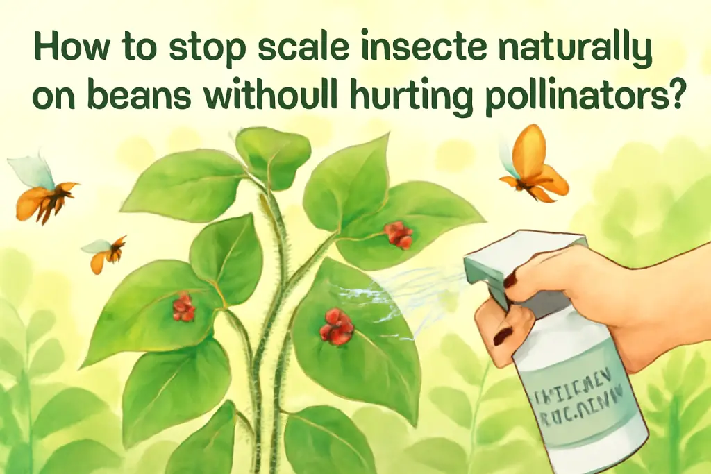 How to stop scale insects naturally on beans without hurting pollinators?