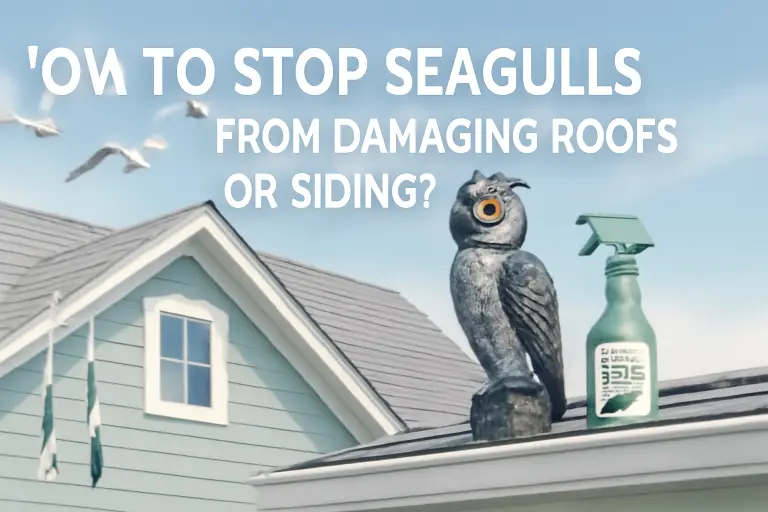 How to stop seagulls naturally from damaging roofs or siding?