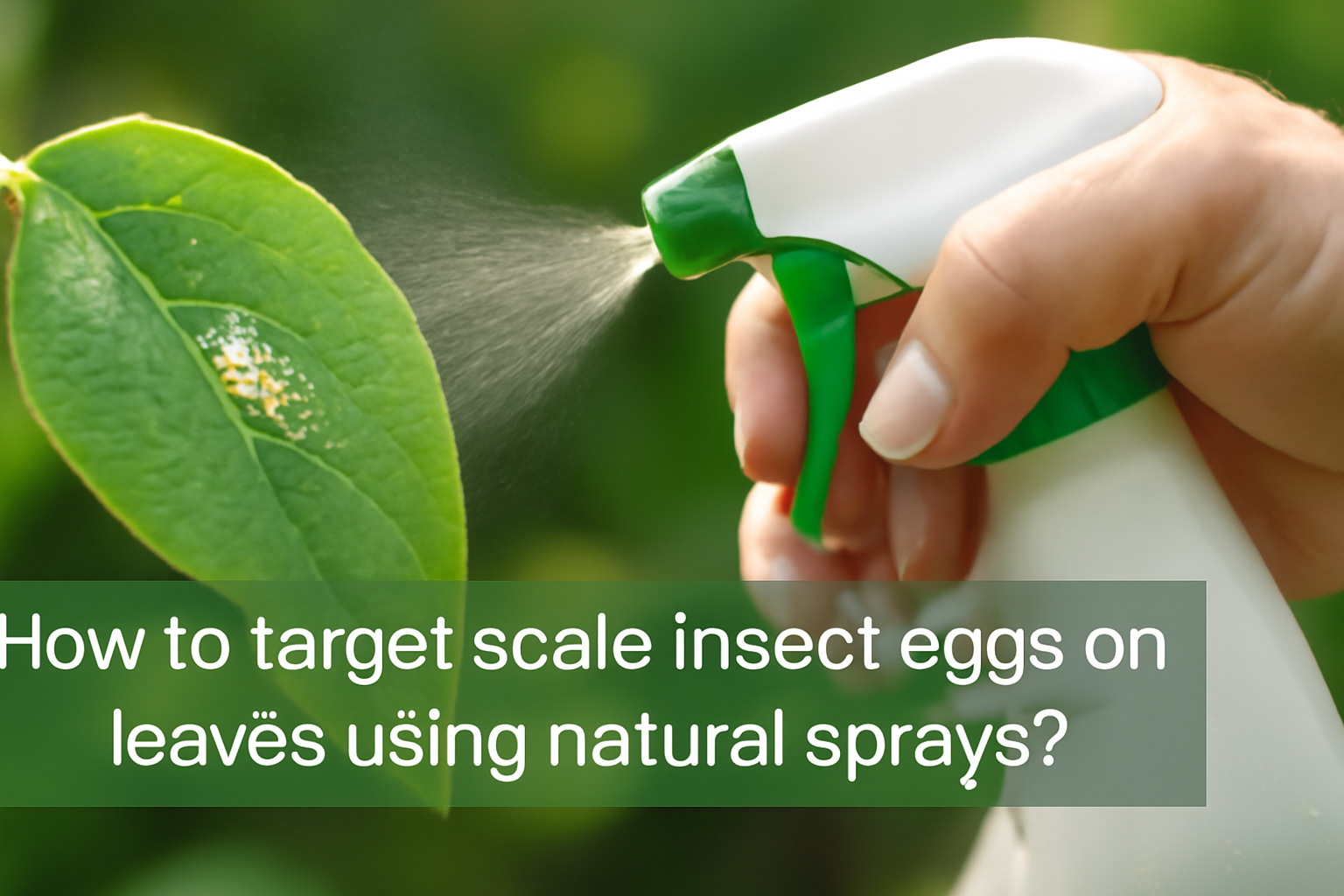 How to target scale insects eggs on leaves using natural sprays?