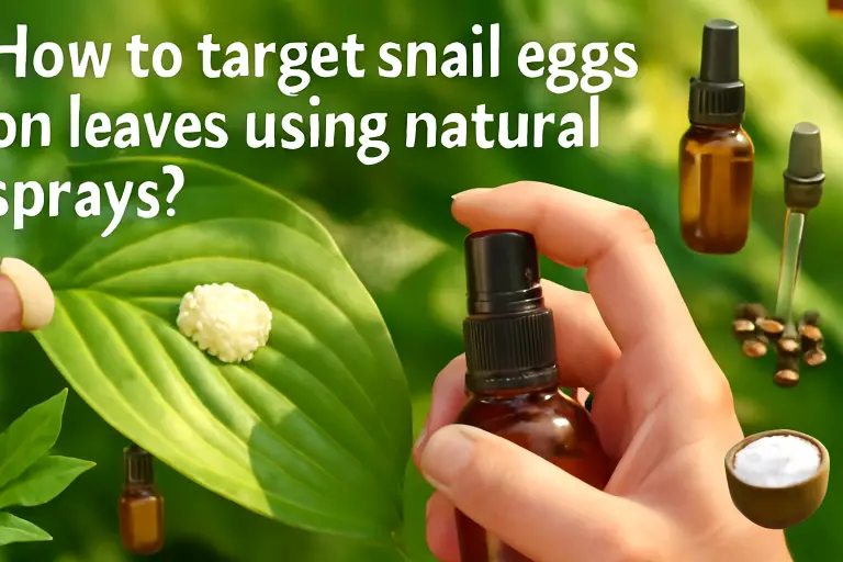 How to target snails eggs on leaves using natural sprays?