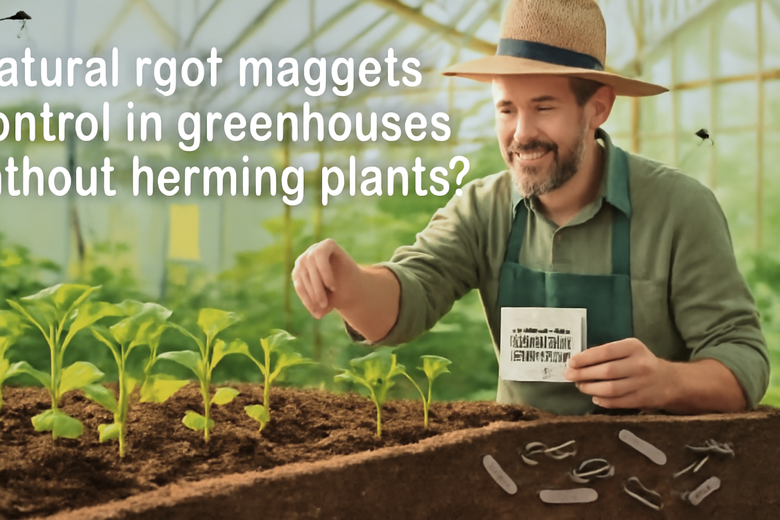 Natural root maggots control in greenhouses without harming plants?
