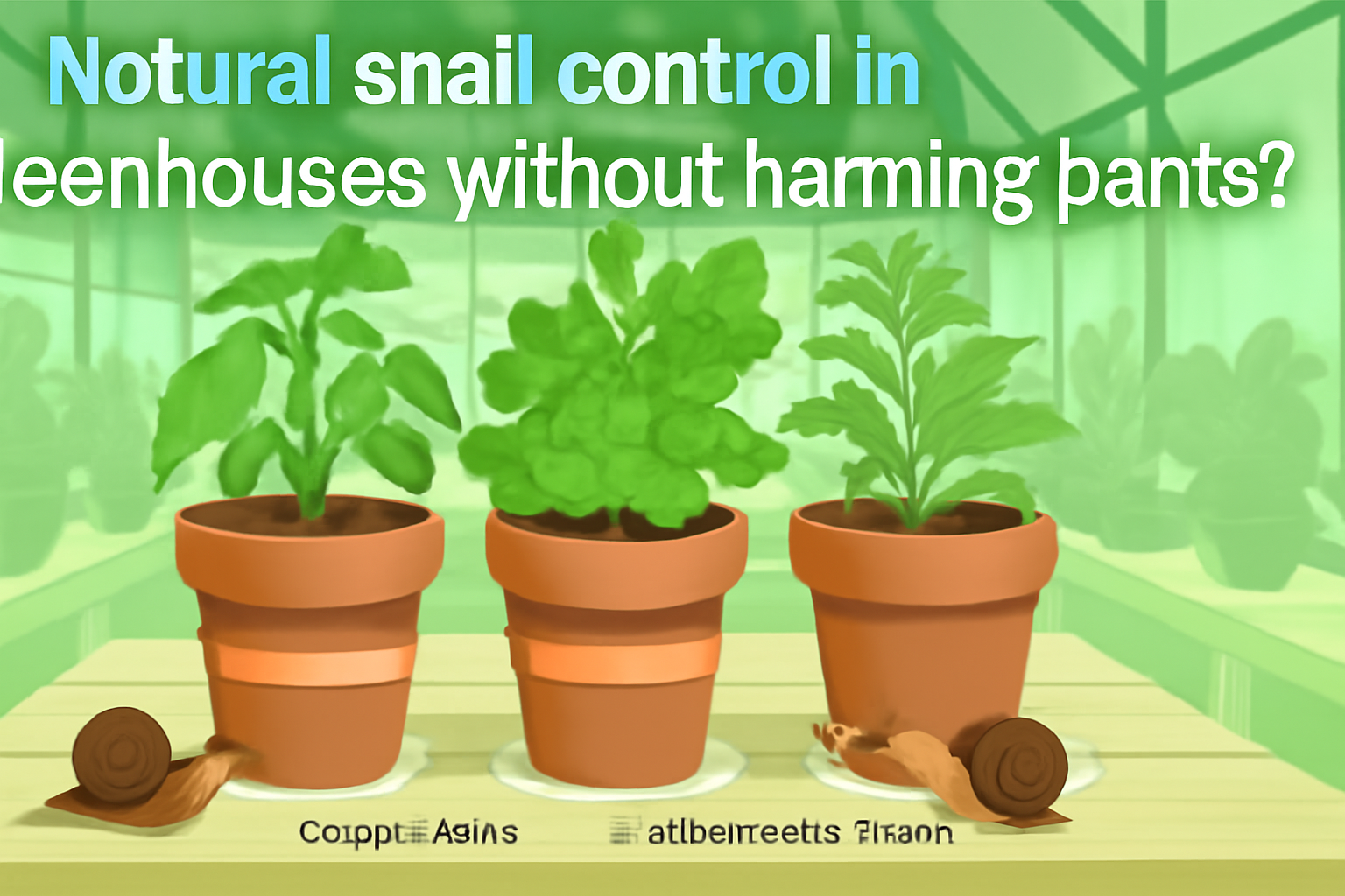 Natural snails control in greenhouses without harming plants?