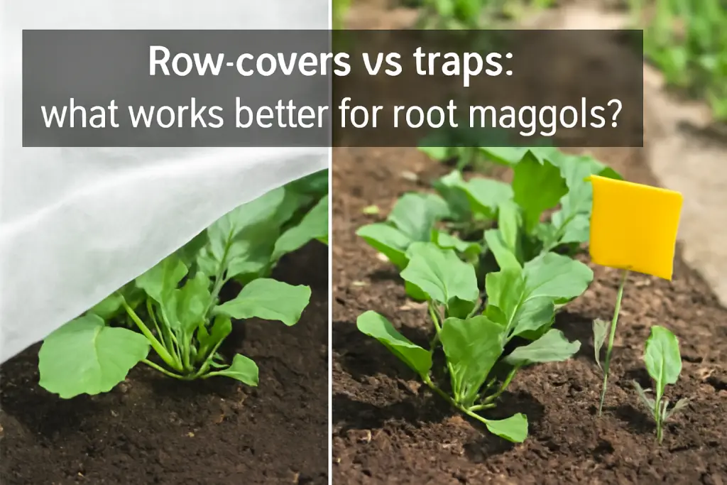 Row covers vs traps: what works better for root maggots?