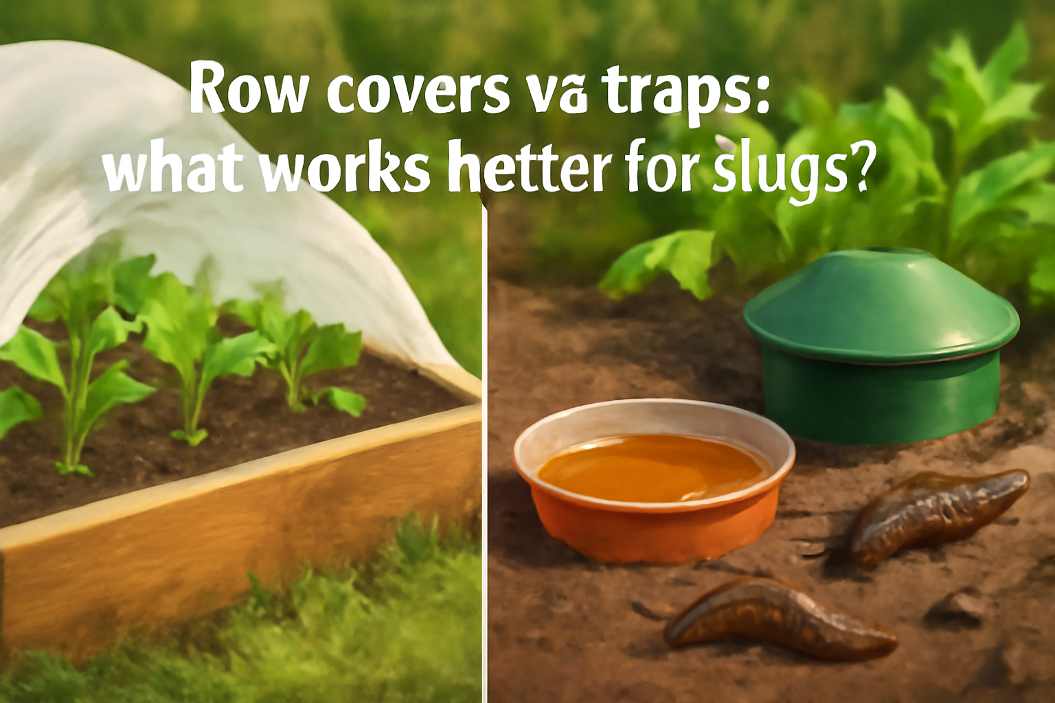 Row covers vs traps: what works better for slugs?