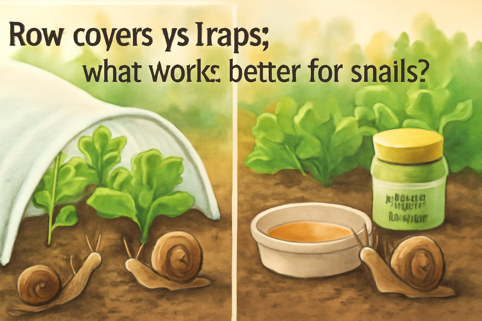 Row covers vs traps: what works better for snails?