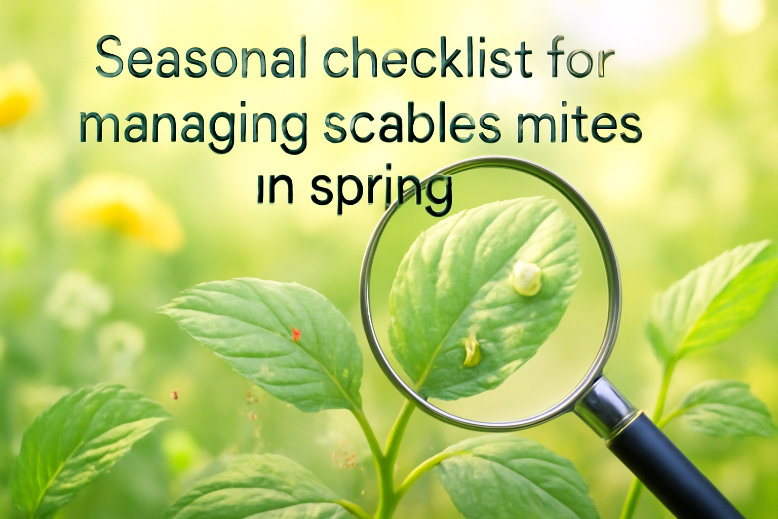 Seasonal checklist for managing scabies mites in spring?