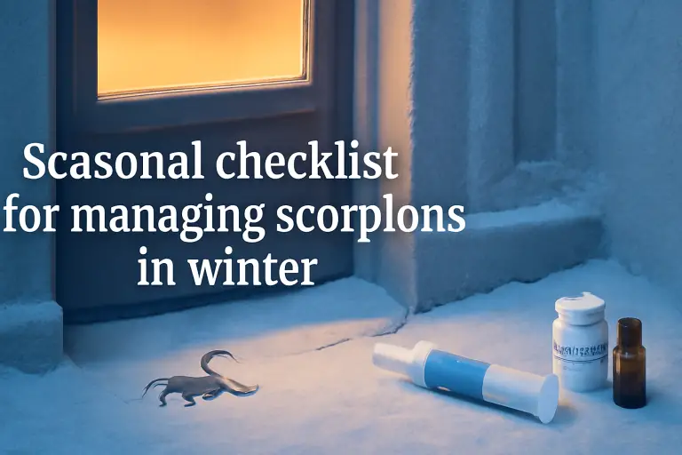 Seasonal checklist for managing scorpions in winter?