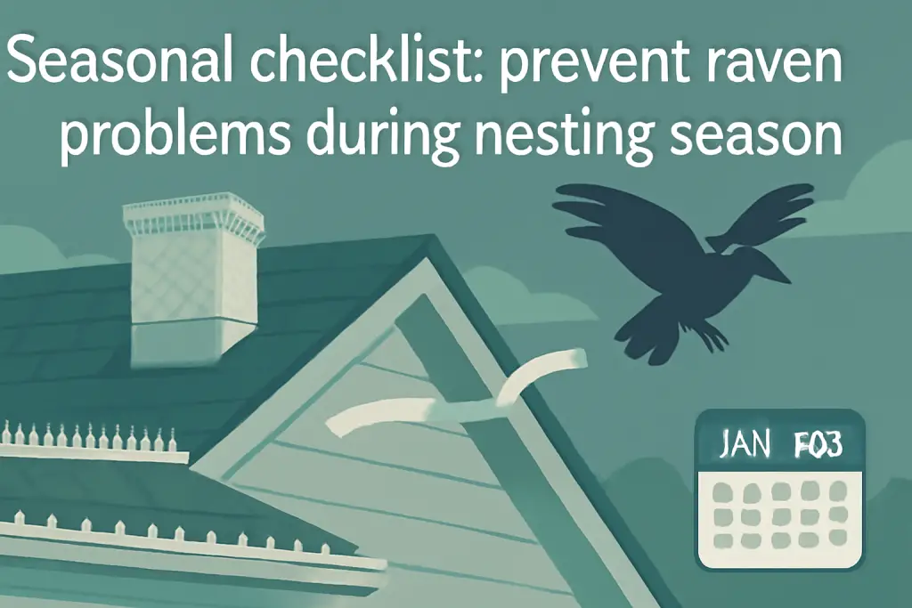 Seasonal checklist: prevent ravens problems during nesting season?