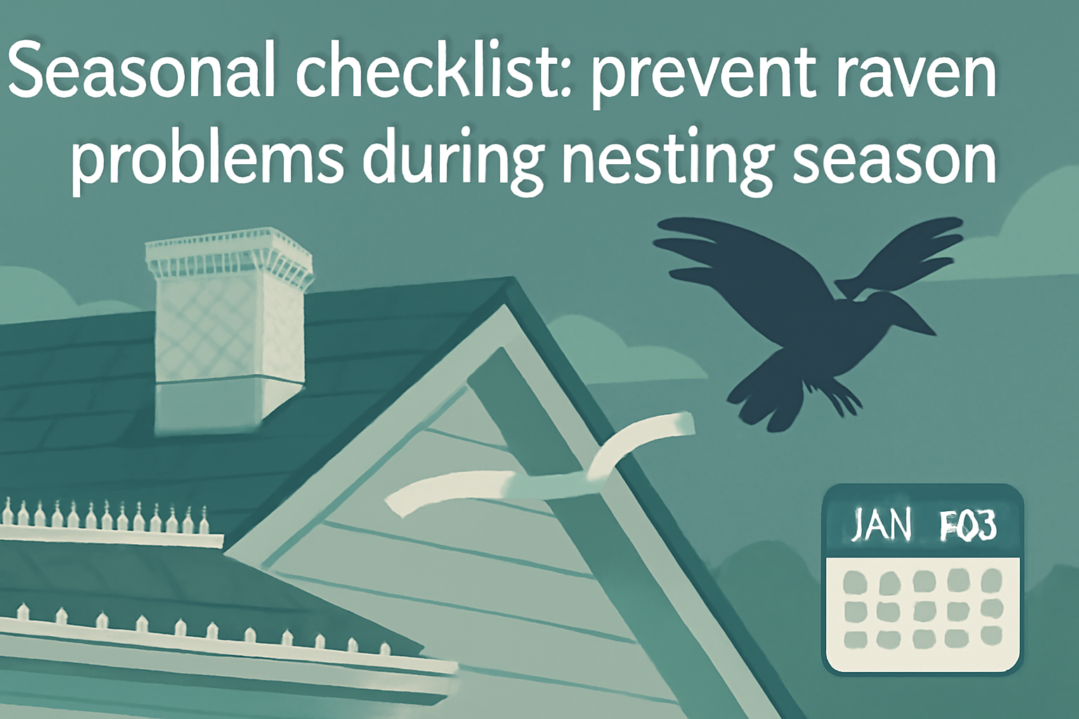 Seasonal checklist: prevent ravens problems during nesting season?