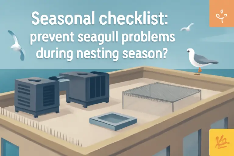 Seasonal checklist: prevent seagulls problems during nesting season?
