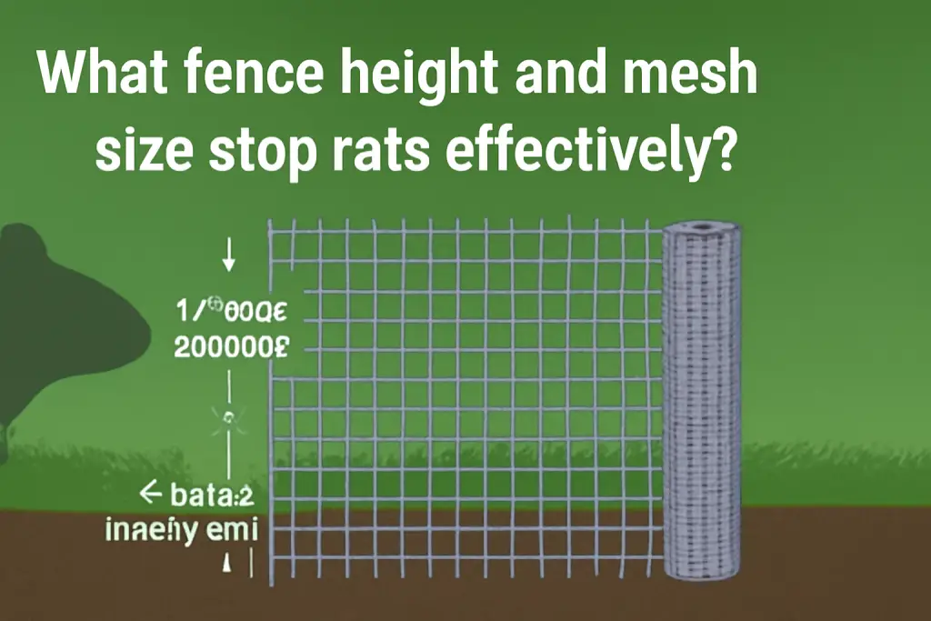 What fence height and mesh size stop rats effectively?