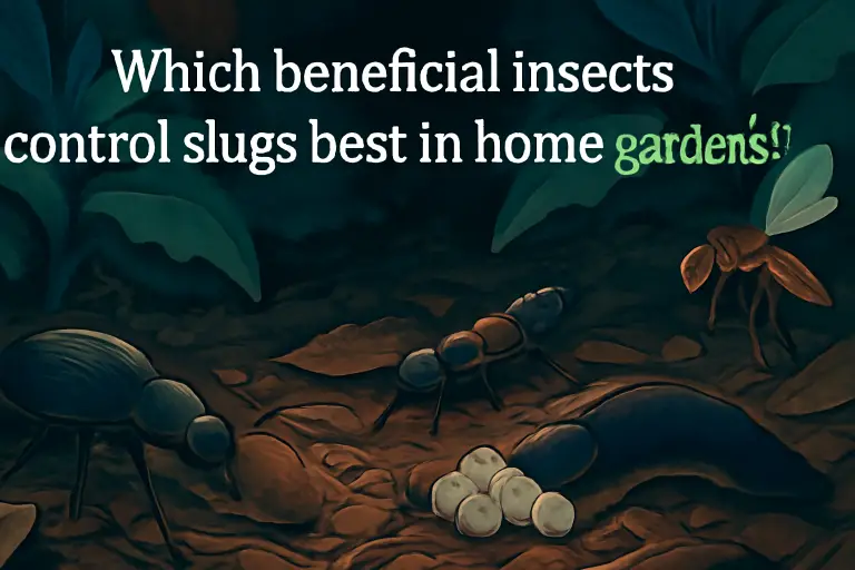 Which beneficial insects control slugs best in home gardens?
