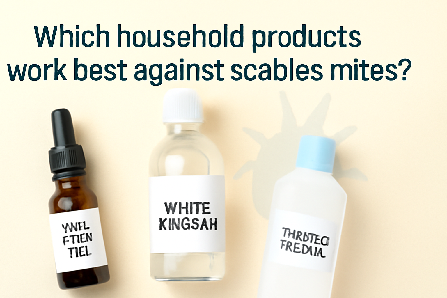 Which household products work best against scabies mites?