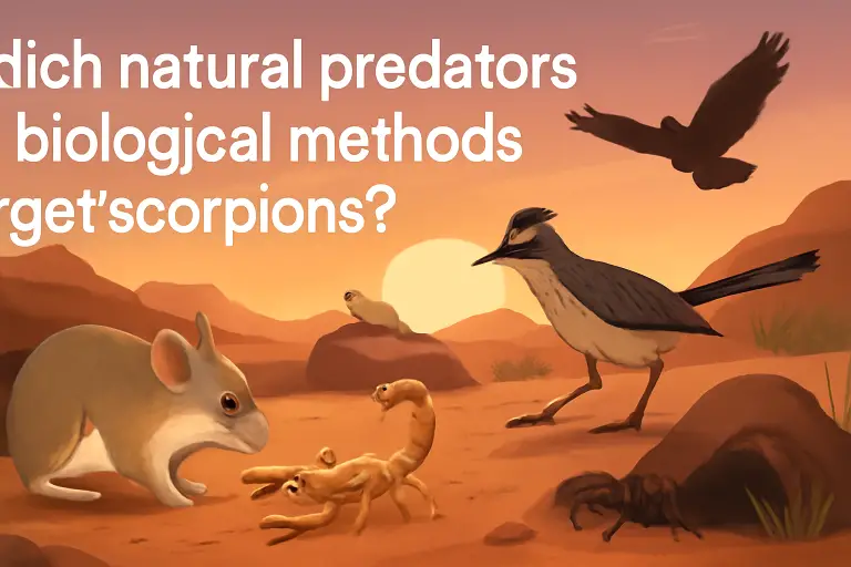 Which natural predators or biological methods target scorpions?