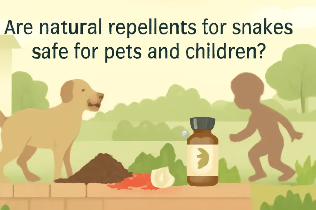 Are natural repellents for snakes safe for pets and children?