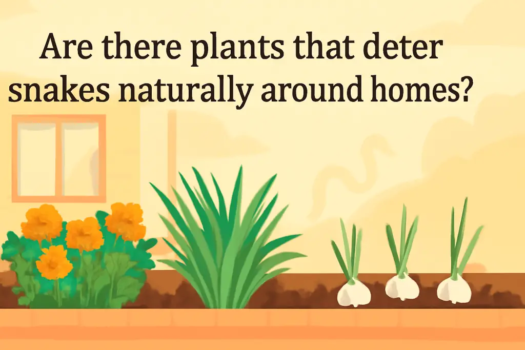 Are there plants that deter snakes naturally around homes?