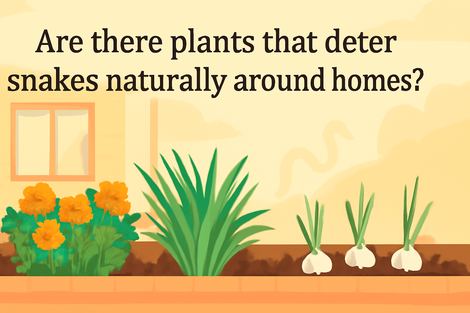 Are there plants that deter snakes naturally around homes?