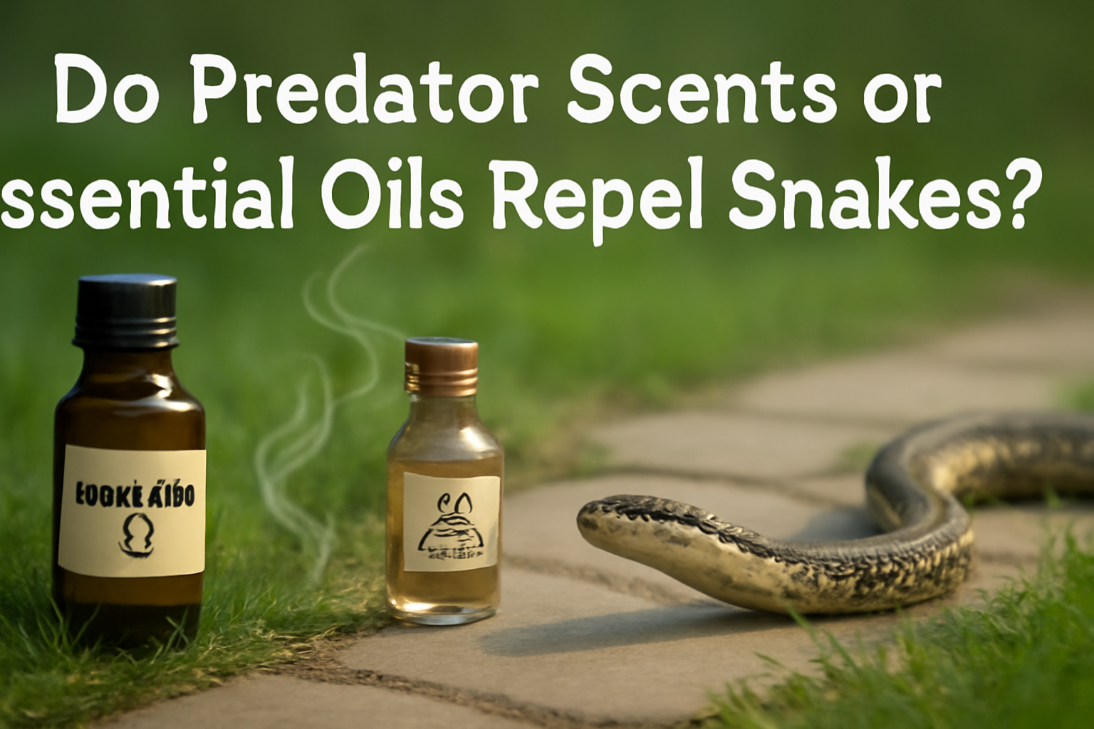 Do predator scents or essential oils repel snakes?