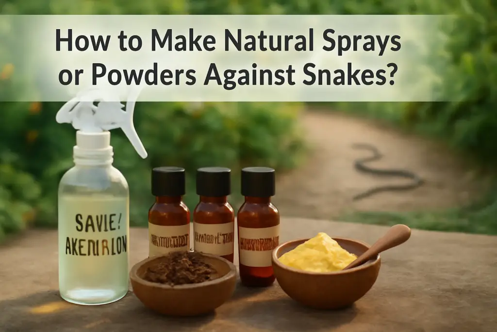 How to make natural sprays or powders against snakes?
