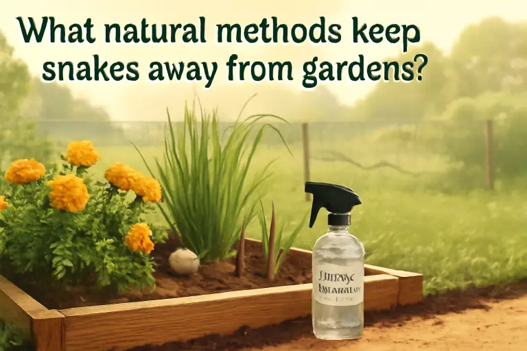What natural methods keep snakes away from gardens?