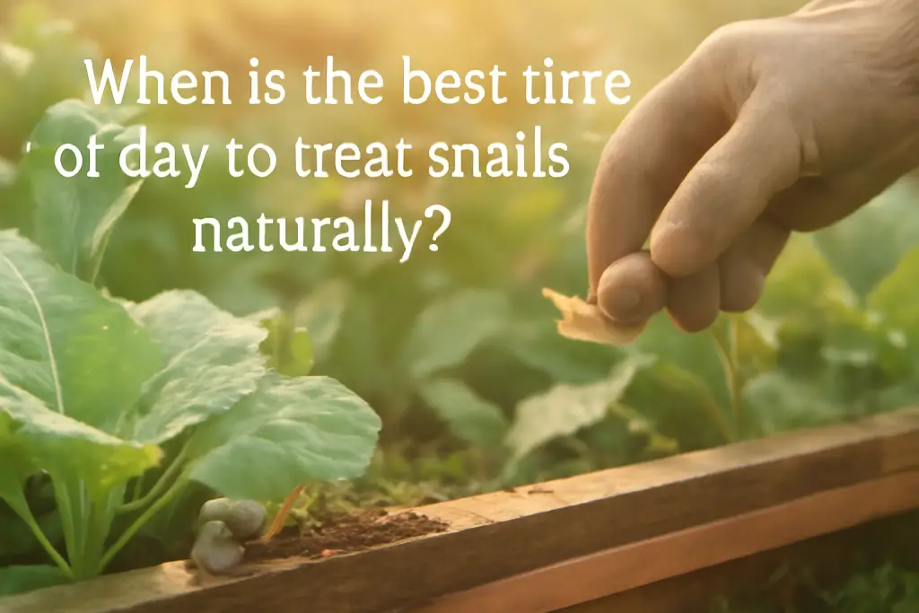 When is the best time of day to treat snails naturally?