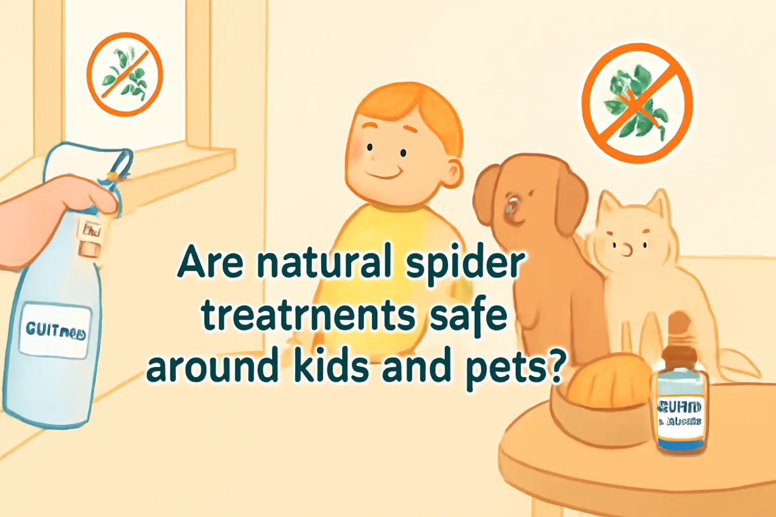 Are natural spiders treatments safe around kids and pets?