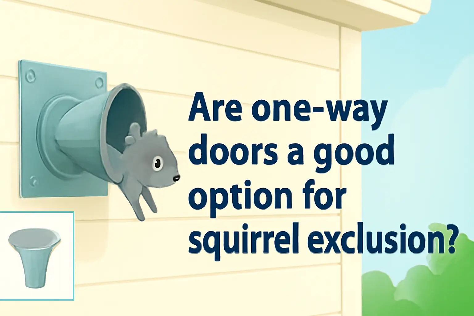 Are one-way doors a good option for squirrels exclusion?
