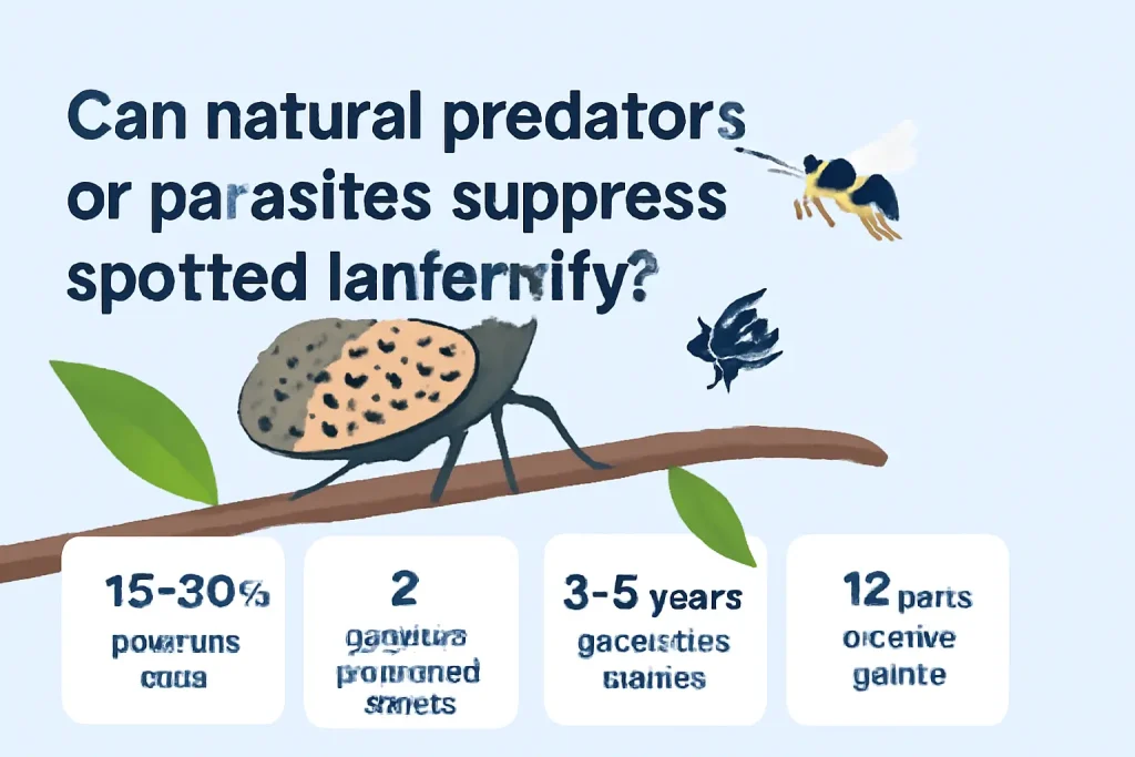 Can natural predators or parasites suppress spotted lanternfly?
