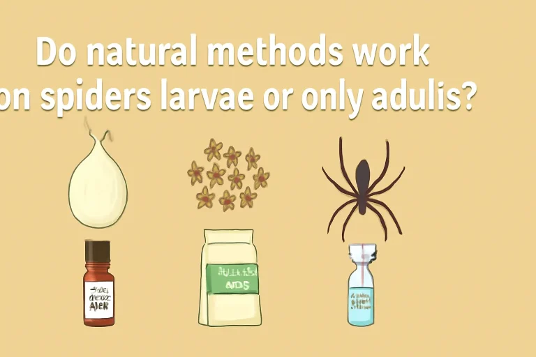 Do natural methods work on spiders larvae or only adults?