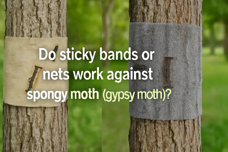 Do sticky bands or nets work against spongy moth (gypsy moth)?