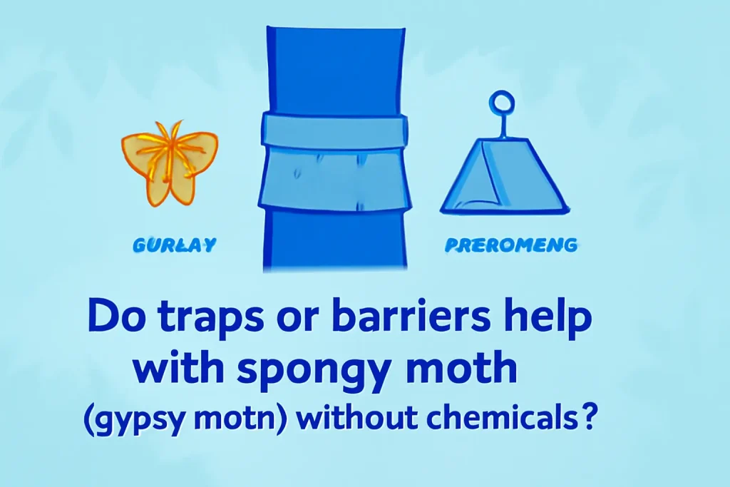 Do traps or barriers help with spongy moth (gypsy moth) without chemicals?