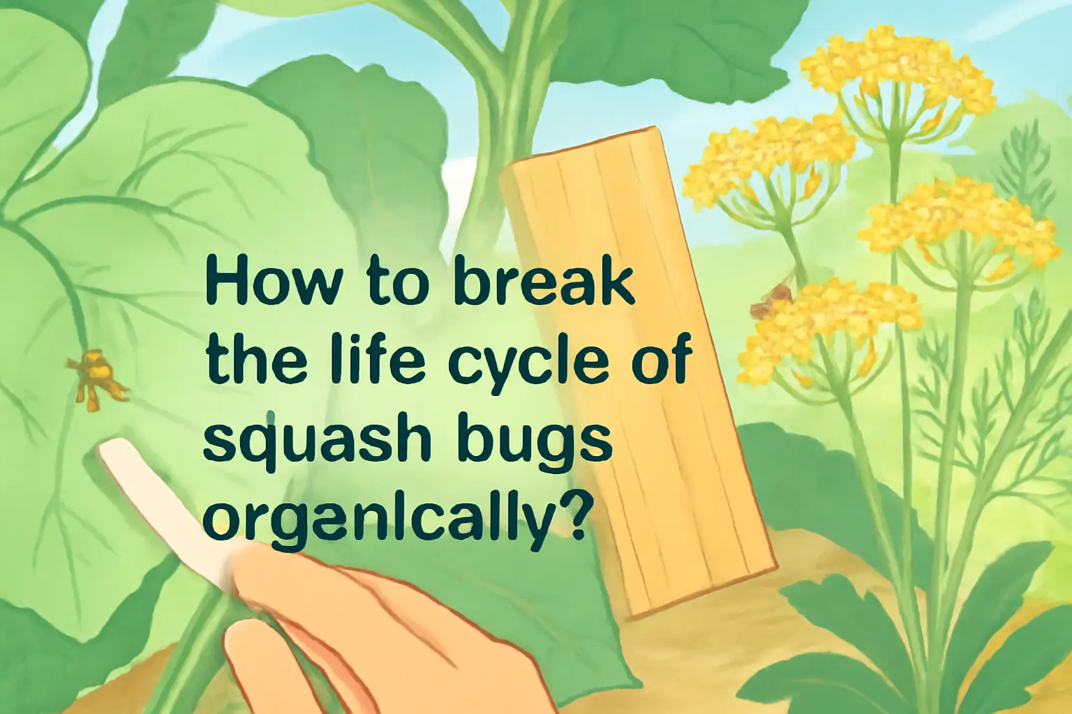 How to break the life cycle of squash bugs organically?