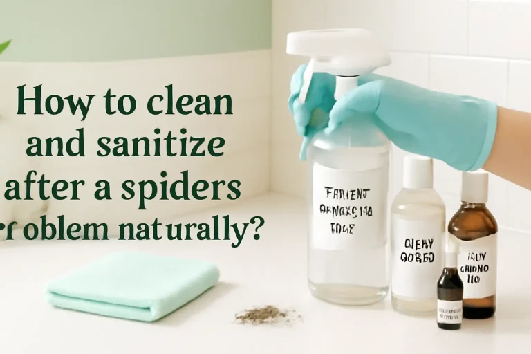 How to clean and sanitize after a spiders problem naturally?