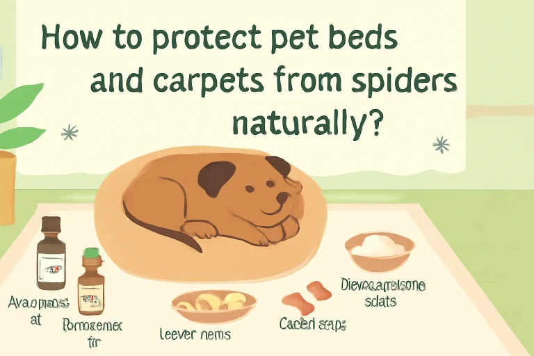 How to protect pet beds and carpets from spiders naturally?