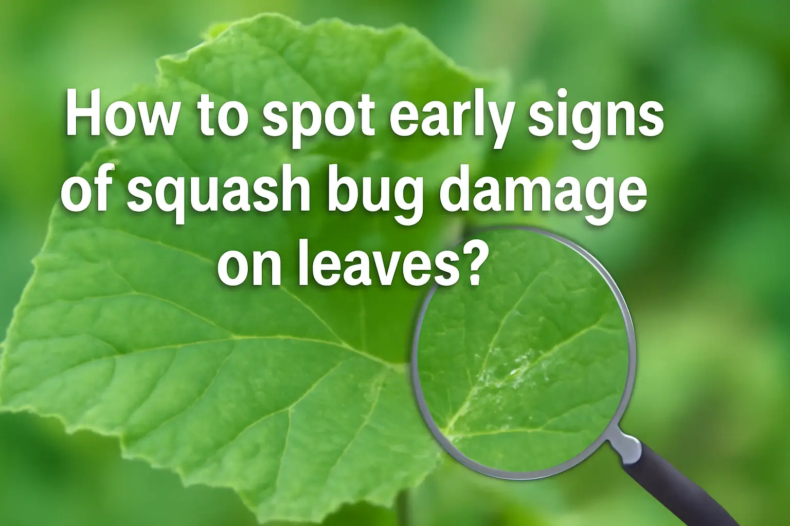How to spot early signs of squash bugs damage on leaves?