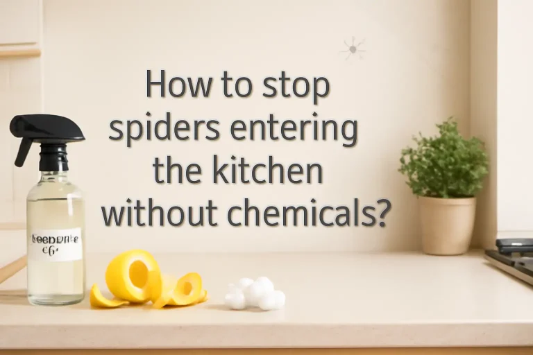 How to stop spiders entering the kitchen without chemicals?