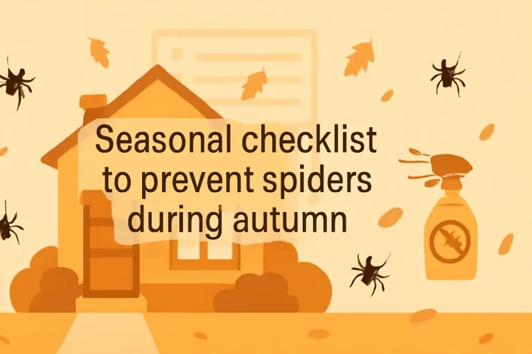 Seasonal checklist to prevent spiders during autumn?